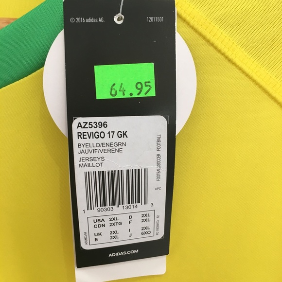 Adidas Men’s Soccer Goalkeeper Jersey - Picture 6 of 6